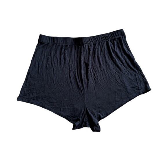 Skims Black Lounge Shorts Sleep Size XL Inner Drawstring Rayon Spandex Comfort - Picture 5 of 5